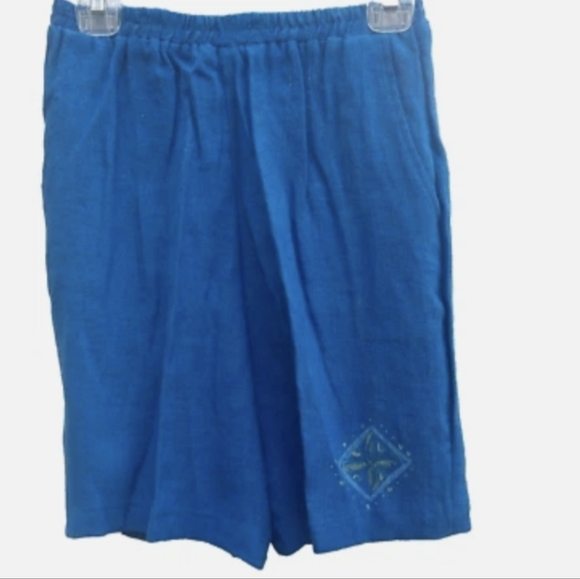 Nancy Bolen Pants - Women's Linen Bermuda Shorts Medium